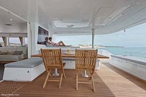The aft deck and lounging area