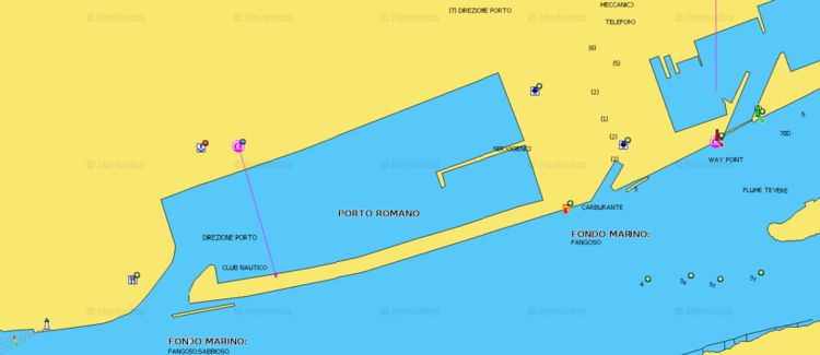 Открыть карту Навионикс яхтенной марины Порто Романо