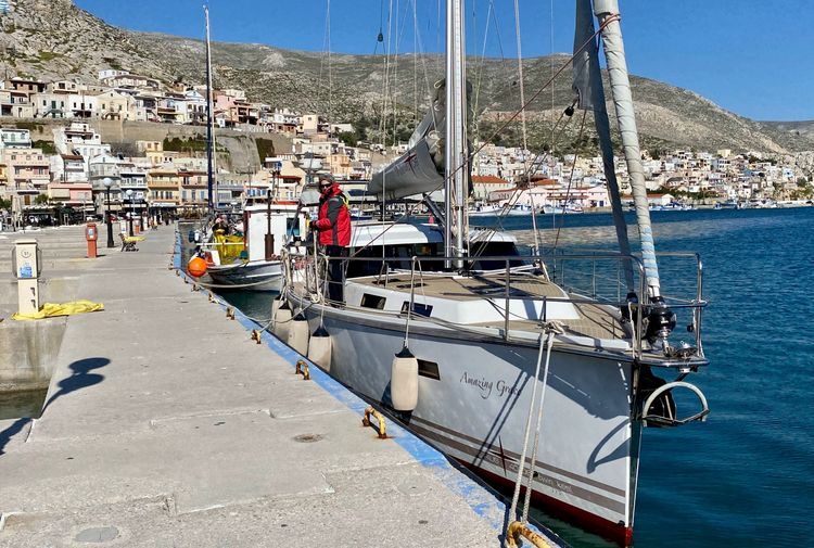 Стоянки яхт в порту Калимнос