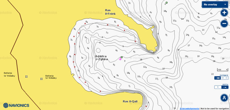 Открыть карту Navionics стоянок яхт в бухте Хора дзе-Дзира