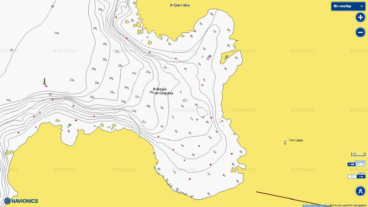 Открыть карту Navionics стоянок яхт в бухте Меллиха