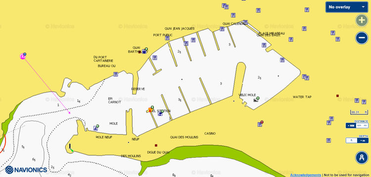 Карта Навионикс рыбного Порта Кассис