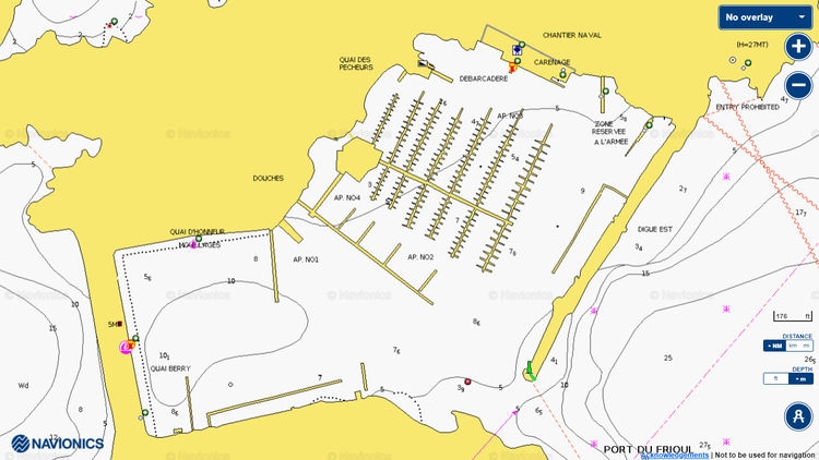 Карта Навионикс яхтенной марины Фриуль