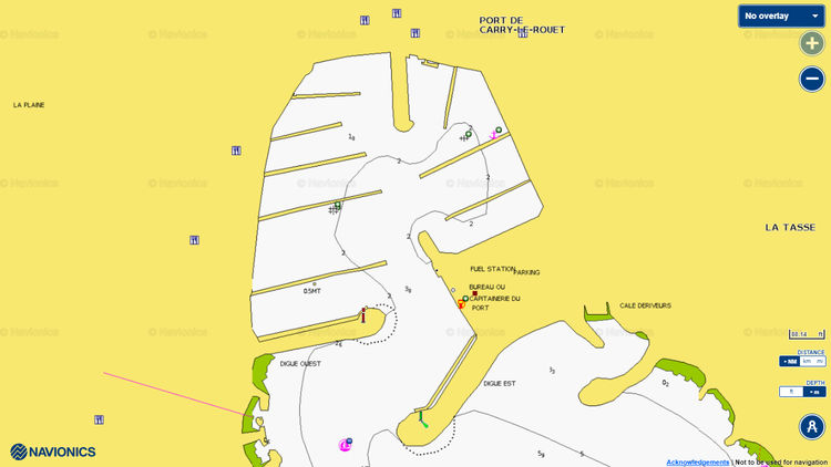 Карта Навионикс яхтенной марины Порт Карри-ле-Ру