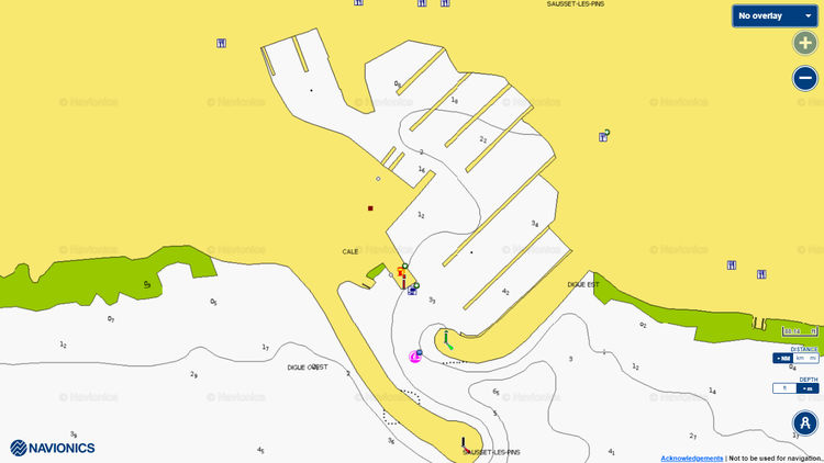 Карта Навионикс яхтенной марины Порт Соссе-Ле-Пен