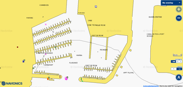 Карта Навионикс яхтенной марины Порт де Бук