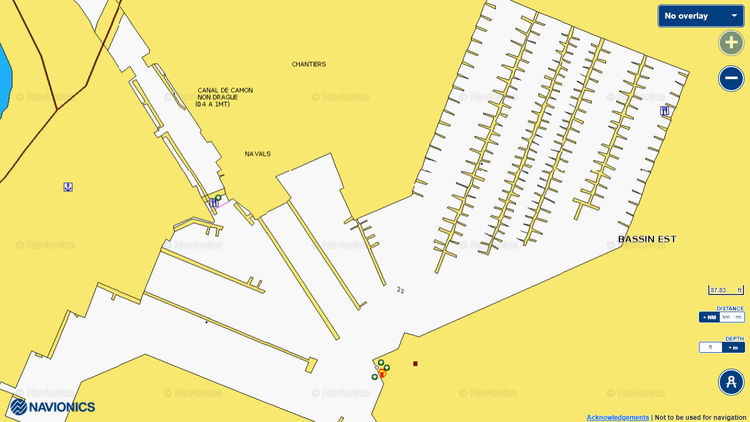 Карта Навионикс яхтенной марины Порт Карнон