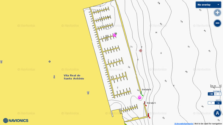 Открыть карту Navionics стоянок яхт в марине Гуадиана