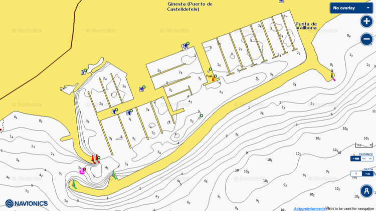 Открыть карту Navionics яхтенной марины Порт Жинеста