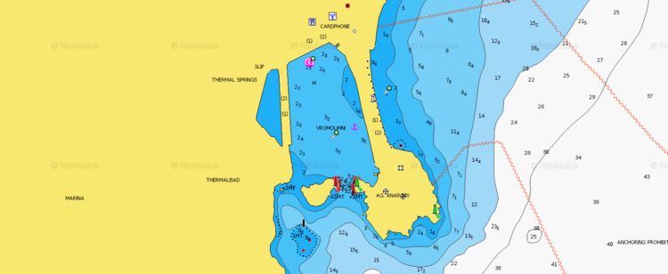 Открыть карту Навионикс яхтенной марины Метана