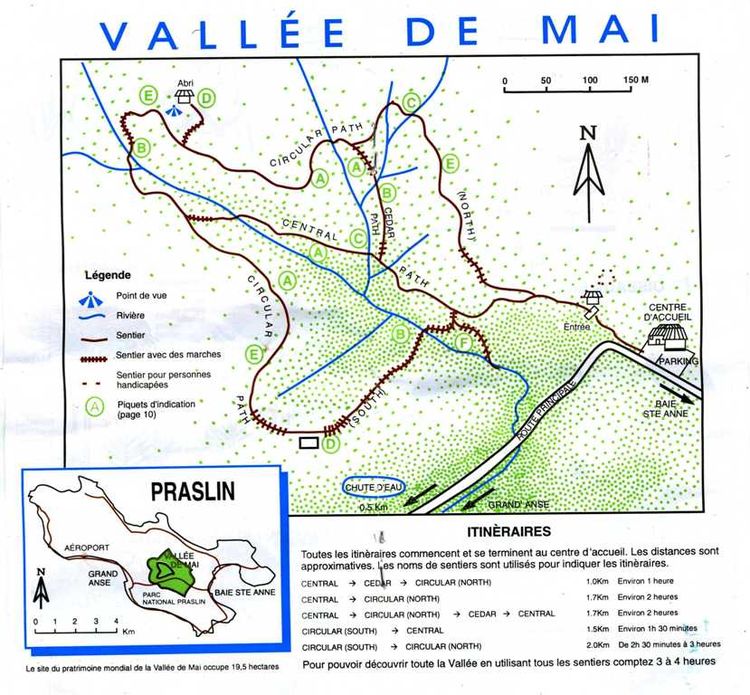 План заповедника Валле де Мэй