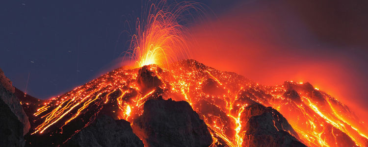 Извержение вулкана стромболи
