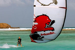 Kite boarding equipment onboard