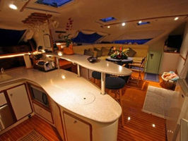 Spacious galley and salon