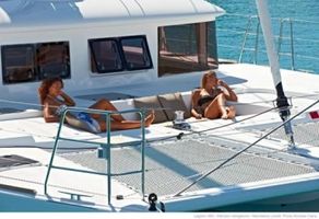 Lounging on the foredeck