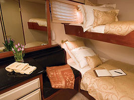 One of two twin berth cabins