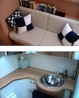 Sofa and Master Bathroom