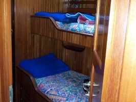 twin bunks port and starboard
