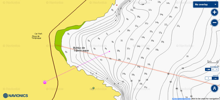 Открыть карту Navionics бухты Тимихираке