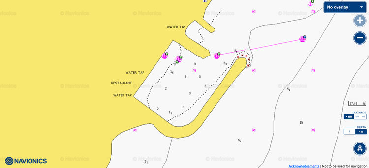 Открыть карту Navionics стоянок яхт в Яхты в фишпорту Паламутбюкю