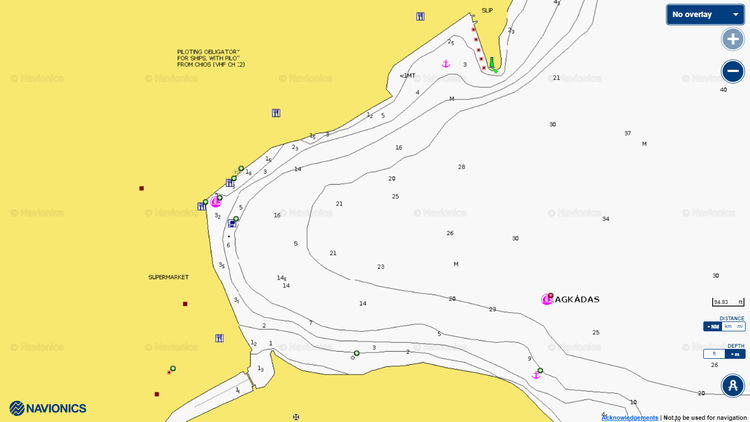 Открыть карту Navionics стоянки яхт в Лагкаде