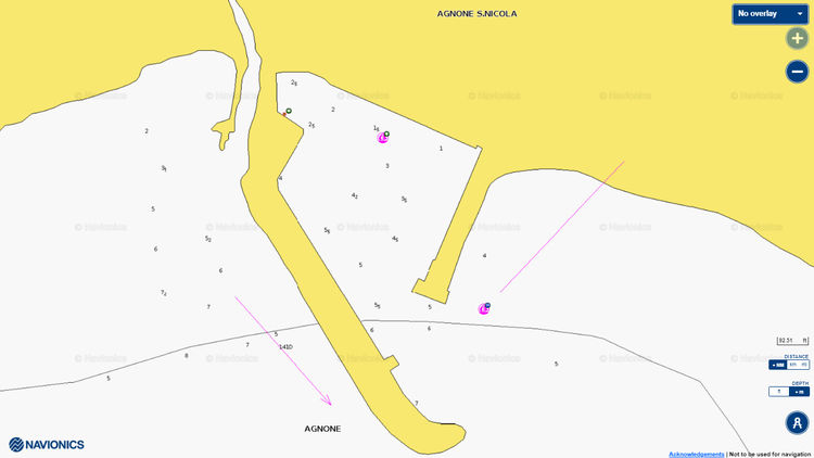Открыть карту Navionics стоянок яхт в фишпорту Святого Николы