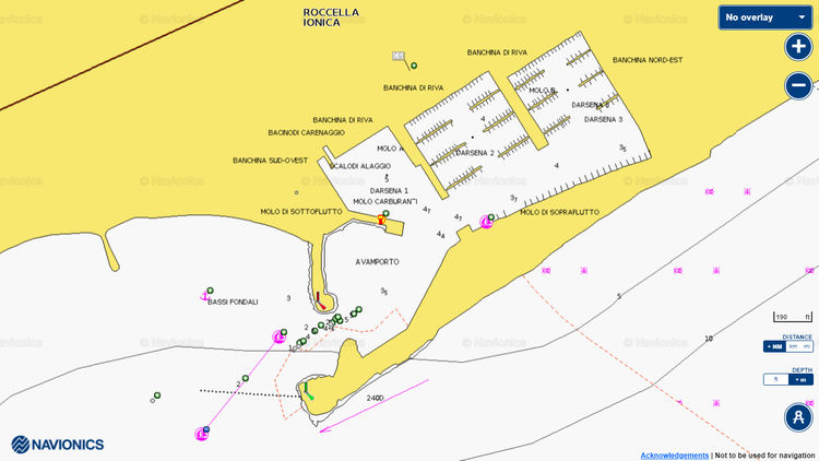Открыть карту Navionics стоянок яхт в марине Рочелла