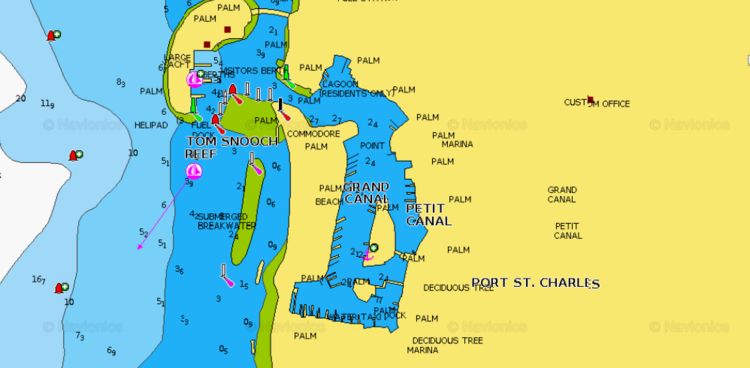 Открыть карту Навионикс яхтенной марины Порт Сент Чарльз
