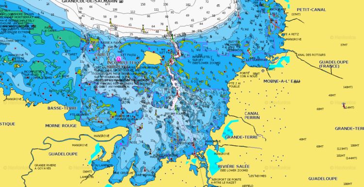 Откыть карту Navionics подходов к бухте Мау