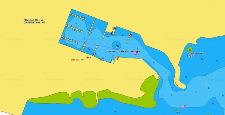 Откыть карту Navionics яхтенной марины Святого Франсуа