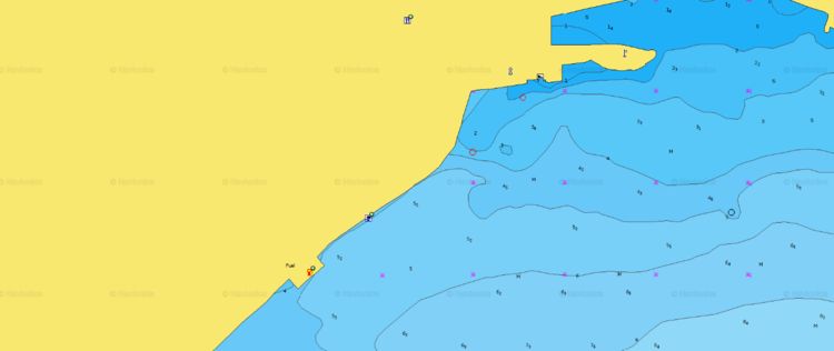 Открыть карту Navionics стоянок яхт у западной набережной Сплита