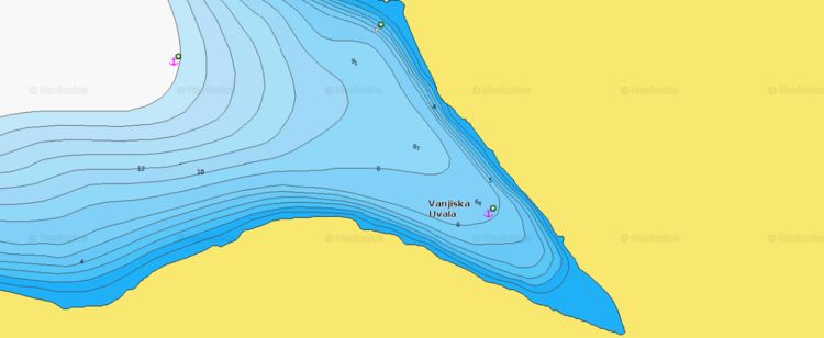 Открыть карту Navionics стоянок яхт в бухте Ваньска