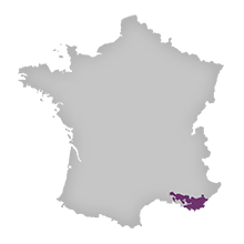 Винодельческий регион Бандоль на карте Франции