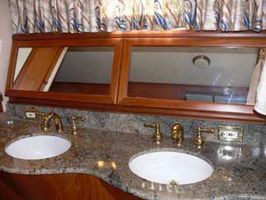 Aft Stateroom Bath, with new granite counters