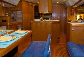 Dining area with view of Galley