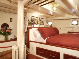 Aft Stateroom. Additional upper/lower single beds not shown.