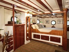 Master Stateroom on Main Deck. An additional single bed may be added on request.