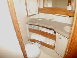 One of two "his and hers" en-suite guest bathrooms.