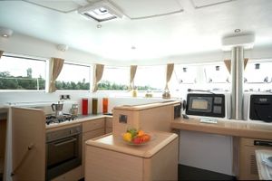 Galley and TV area