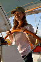 Olivia learns to sail