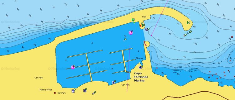 Открыть карту Навионикс яхтенной марина мыса Орландо