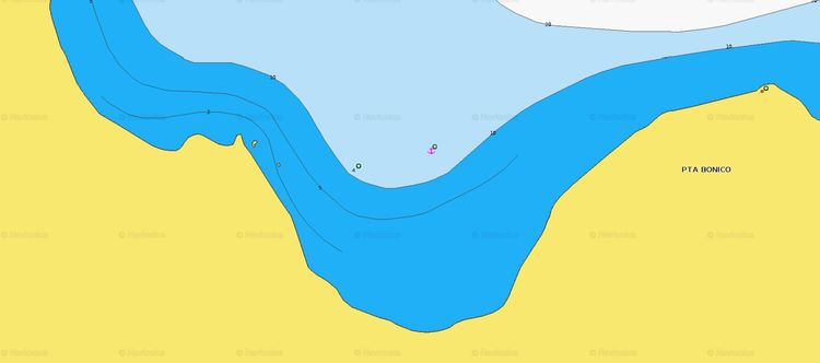Открыть карту Navionics якорной стоянки яхт в бухте Арчиле