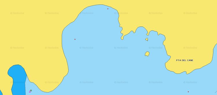 Открыть карту Navionics якорной стоянки яхт в бухте Пешолино